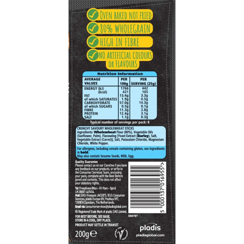 JACOB'S Twiglets Original Caddy, 200 g (Pack of 12) 1
