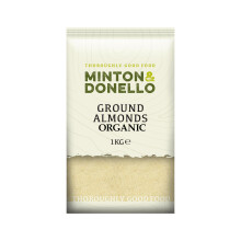 Minton & Donello Organic Ground Almonds 6 x 1Kg (6Kg) - GMO Free, High Fibre, Baking Ingredient
