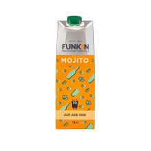 FUNKIN Cocktails Mojito Pre Mixed Cocktail Mixer| Just Add Rum | Refreshing & Minty Flavour | 0% ABV | Premium Ingredients for Bar-Quality Drinks |