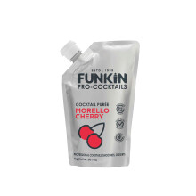 FUNKIN Morello Cherry Puree Cocktail Mixer | Made with Real Fruit | Fresh Fruit Puree for Professional Cocktails, Smoothies, & Desserts | 0% ABV |