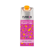 FUNKIN Cocktails Passion Fruit Martini Pre Mixed Cocktail Mixer | Just Add Rum | Tropical & Tangy | 0% ABV | Premium Ingredients for Bar-Quality