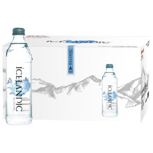 Icelandic Glacial Premium Sparkling Water 330ml Glass Bottles x 24 Per Pack ? Alkaline/Low PH, Recycled Packaging, BPA Free, Carbon Neutral from