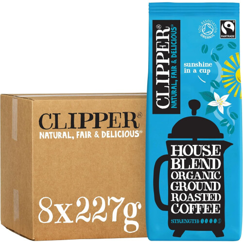 Clipper Roast & Ground Coffee House Blend 227g-8 Pack