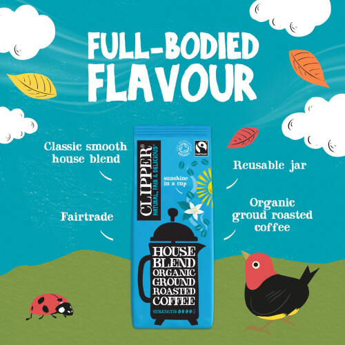 Clipper Roast & Ground Coffee House Blend 227g-8 Pack 1
