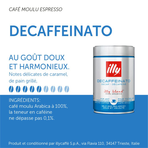 Illy Caf? Moulu Espresso D?caf?in? 1,5 kg 1