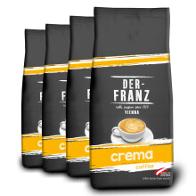 Der-Franz Crema Coffee, whole bean, 4 x 1000 g