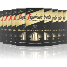 Segafredo Zanetti 100 Aluminum Capsules Compatible with Nespresso - 100 percent Arabica Coffee, Smooth and Aromatic Flavor (10 Boxes of 10 Capsules