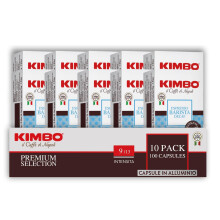Kimbo Coffee Espresso Barista Decaf Capsules (10 x 10) | Nespresso Machine Compatible | Decaffeinated Aluminium Coffee Pods | Italian Medium Dark