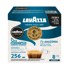 Lavazza A Modo Mio Tierra for Amazonia, 256 Coffee Capsules, for an Espresso with Chocolate Notes, 100% Arabica, Intensity 8/13, Medium Roast, 16