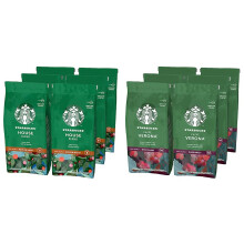 STARBUCKS House Blend, Medium Roast, Ground Coffee 200g (Pack of 6) & Caff? Verona Dark Roast Ground Coffee, 200 g (Pack of 6)