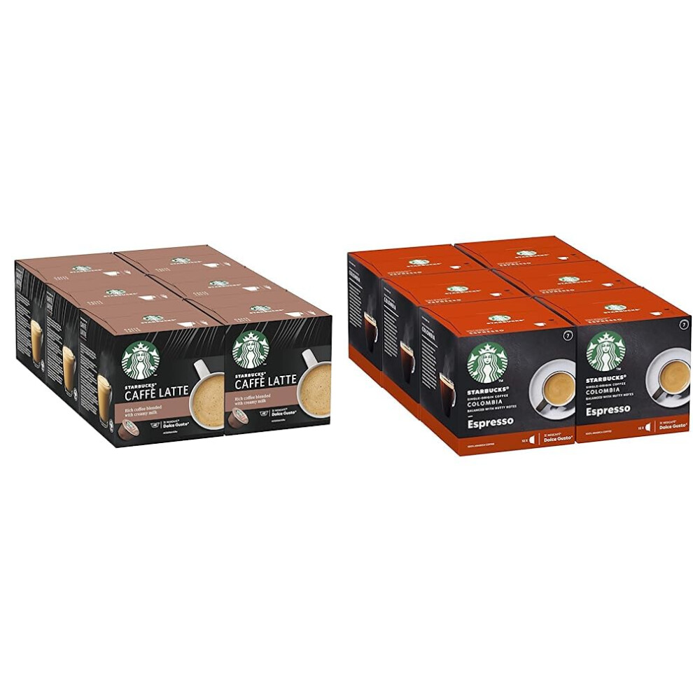 Starbucks Colombia Medium Roast Espresso Coffee Pods By Nescaf? Dolce Gusto - 72 Colombian Coffee Capsules (6 Packs) - Medium Roast Coffee Pods