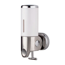 (White) Wall Hanging Foam Soap Dispenser Chrome Coating Hotel Bathrooms Home Supplies