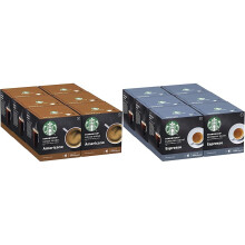 STARBUCKS House Blend by Nescaf? Dolce Gusto, Medium Roast, Coffee Pods 6 x 12 (72 Capsules) & Espresso Roast by Nescaf? Dolce Gusto, Dark Roast,