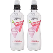 Get More Vits - Sports Recovery & Hydrating Cranberry Flavoured Spring Water (12 x 500ml), Electrolytes, B Vitamins, Sugar-Free, Low-Calorie, Boosts