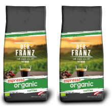 Der-Franz Espresso organic Coffee, whole bean, 1000 g (Pack of 2)