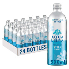 Aqua Libra Still Water 500ml Aluminium Bottle (Pack of 24)