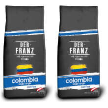 Der-Franz Colombia Single Origin Coffee, whole bean, 1000 g (Pack of 2)