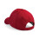 (One Size, Classic Red) Beechfield Plain Unisex Junior Original 5 Panel Baseball Cap 3