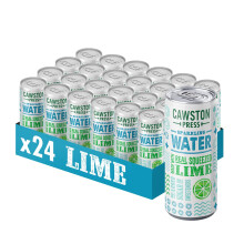 Cawston Press Sparkling Water - Lime - 24 x 330ml cans - Made with Squeezed Fruit & No Added Sugar
