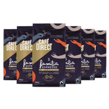 Cafedirect Fairtrade Familia Espresso Ground Coffee 200 g (Pack of 6)