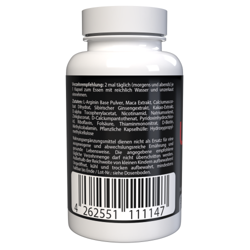 Libidion Booster - 60 Cápsulas com L-Arginina, Maca, Zinco e Selénio - Complexo Herbal Suíço Avançado 1