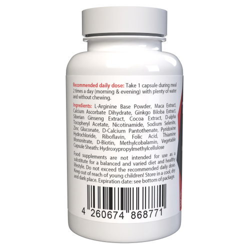 Testolan - Maca, L-Αργινίνη & Ψευδάργυρος - 120 Κάψουλες (2 τμχ) 1