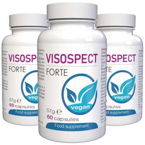 Visospect - 180 Cápsulas (Pack de 3) - Fórmula Suíça - 22 Vitaminas e Minerais - Complexo Vegetal