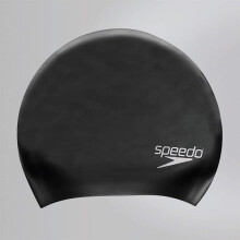 Speedo Unisex Long Hair Cap | Swim Cap | Snag Free | Easy-On, Black, One Size