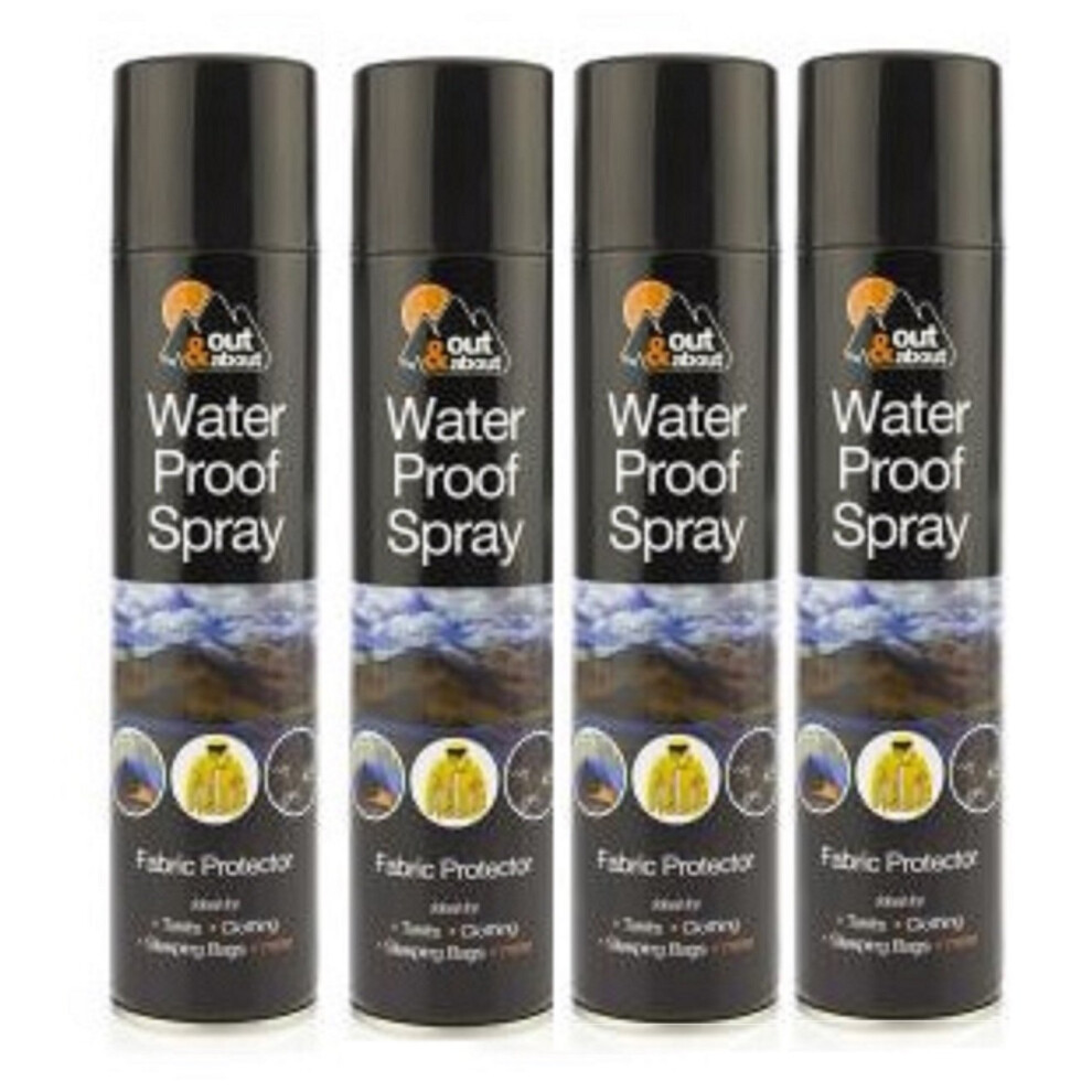 Photos - Other for Fishing 4 X 300ml Water Proof Spray Fabric Protector Tents Camping Fishing Hik