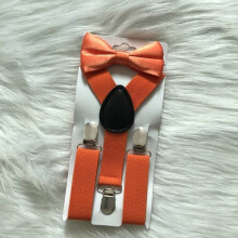 (Orange) Suspender And Adjustable Bow Tie Set For Baby Toddler Boys Girls Hot Children