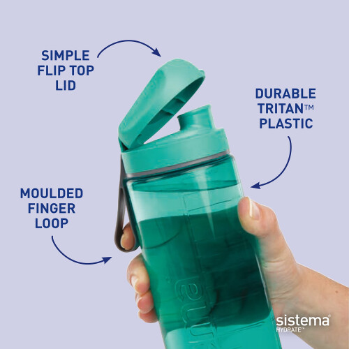 Sistema Sistema Hydrate Tritan Swift Water Bottle | 600 ml | Leakproof Water 2