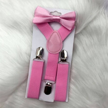(Fuchsia) Adjustable Suspender And Bow Tie Set For Baby Toddler Boys Children Hot Girls