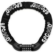 SPGOOD Bike Locks Heavy Duty/Bicycle Chain/Cycling Lock (14 Colors) 5-Digits Codes Resettable 100,000 Codes for Bike Cycle, Moto, Door