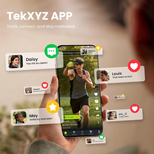TEKXYZ Reflex Ball with Counter App & Online Community, 2 Difficulty 1