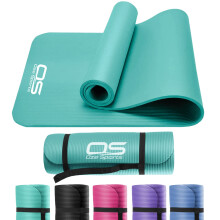 OZE SPORTS Yoga Mat Exercise NBR Fitness foam mat Extra Thick NonSlip Large Padded High Density ideal for HiiT Pilates gymnastics mats Fitness Work