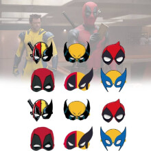 Wolverine Glasses Deadpool Party Paper Mask Photo Decoration Children Props