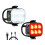 USB rechargeable bicycle light kit, waterproof front and rear lights, multiple modes, 1.5-hour charging, easy installation. 1