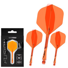 WINMAU Darts Fusion Integrated Flight & Shaft System - No.2 Shape & De