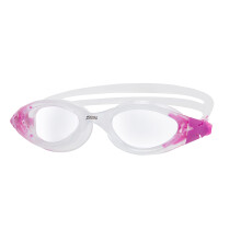 Zoggs Panorama Adult Swimming Goggles (Clear Lens, Clear/Purple) for Men and Women, Soft Anti-Leak Seal, Anti-Fog, UV Protection, Quick Adjust Strap,