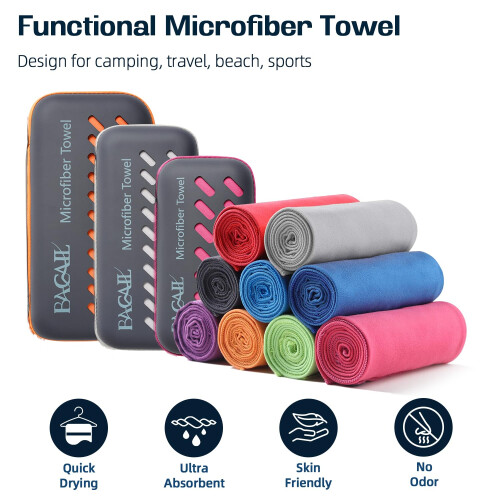 BAGAIL Microfibre Towel - Quick Dry, Super Absorbent, Ultra Light & Compact - Id 1