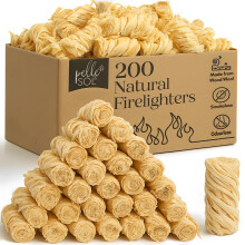 Pelle Sol 200 Natural Firelighters – Long Burning Fire Lighters for Wood B
