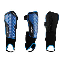 Mitre Aircell Power Ankle Protect Football Shin Pads BlueBlack Small
