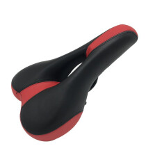 (Red)Asiento de bicicleta más cómodo para hombre y hombre acolchado sillín de bicicleta con cojín suave