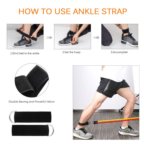 Himaly Resistance Bands Set, 5pcs Exercise Bands with Handles, 100 2
