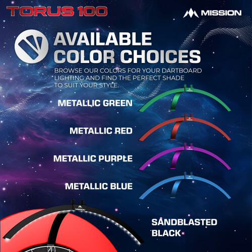 Mission Darts TOR100 Torus 100 | Dart Board LED Folding Portable Dartb 2