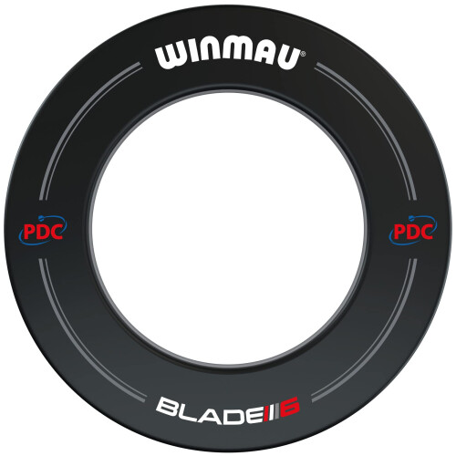 winmau WINMAU PDC Printed Dart Board Surround Ring - Black - Durable Backboar 1