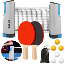 FBSPORT Table Tennis Set, Ping Pong Bats Set with 2 Paddles, 1 Retract