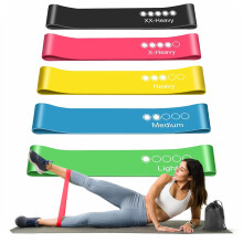 Active 100 Resistance Bands, Set of 5 Different Levels, Exercise Band
