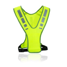 RUNQIN Hi Vis Reflective Running Gears with Pocket, Top Reflector Safe