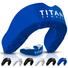 Titan Armour Gum Shield, Custom-Fit Mouth Guard for Boxing, Blue Adult